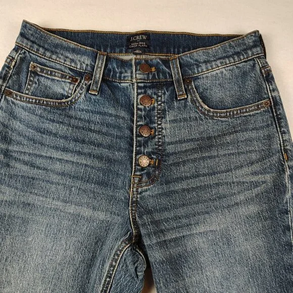 J.Crew High-Rise Crop Flare Jeans Womens sz 27 Button Fly Re- Imagined - Picture 3 of 11